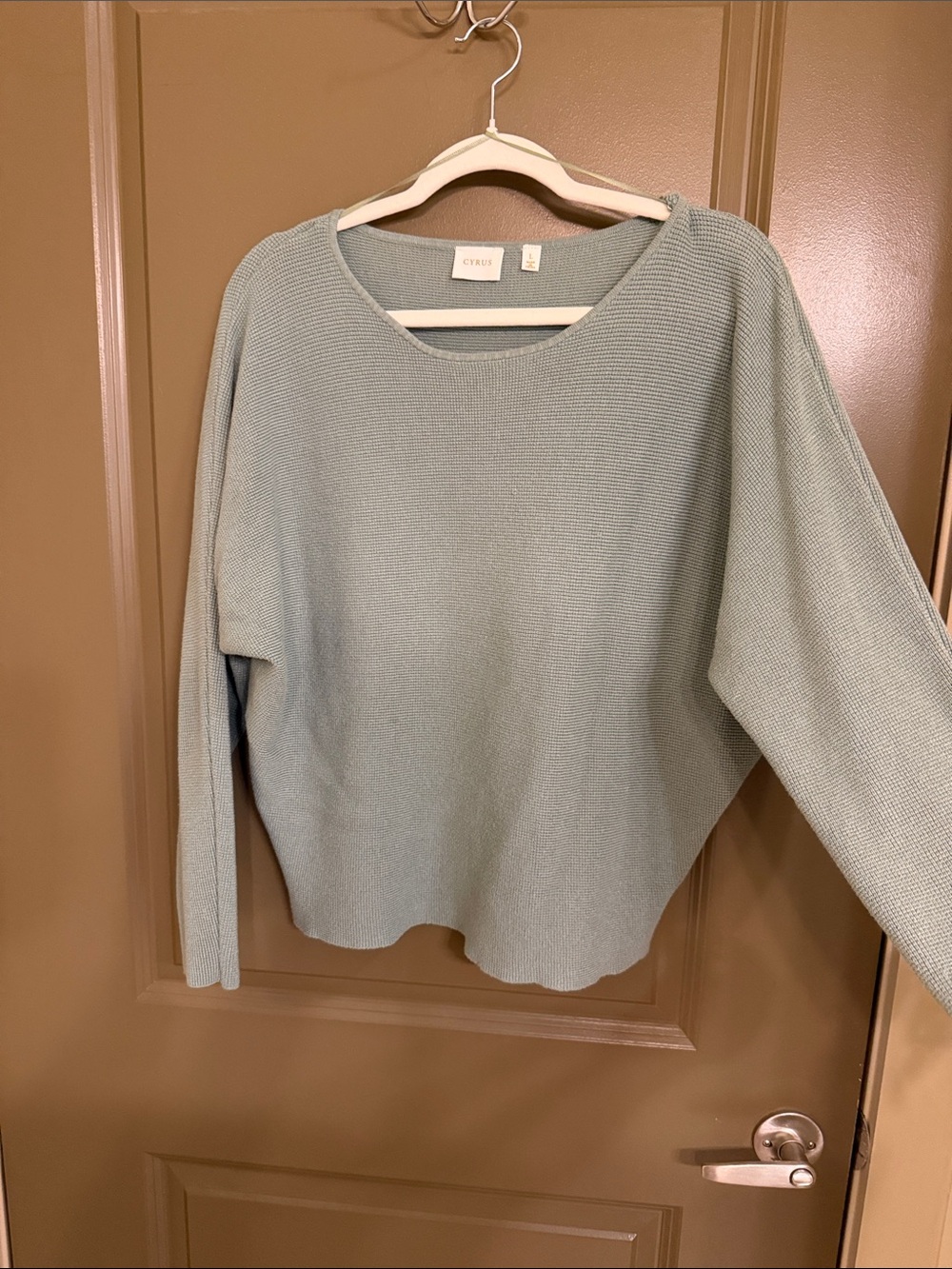 Crew Knit Long Sleeve Sweater - Mist Green